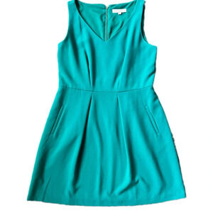 Ann Taylor Turquoise Sleeveless Midi Dress